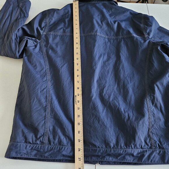 Tommy Bahama Jacket Mens M Navy Cotton Nylon Full Zip Lined Windbreaker Pockets - Picture 7 of 16